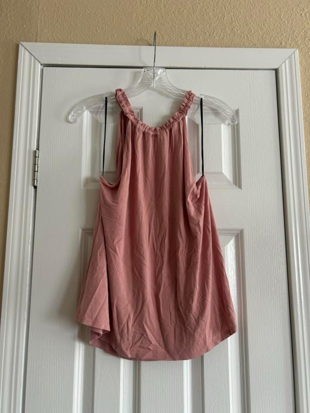 Double Zero Dusty Rose Ruffled Halter Camisole
